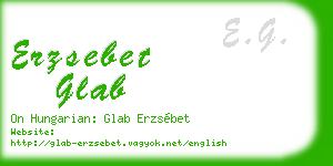 erzsebet glab business card